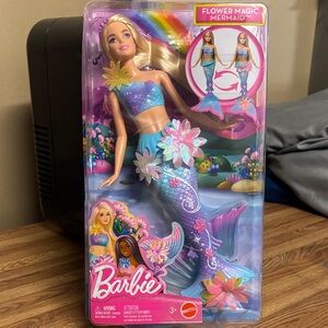 Mattel Flower Magic Mermaid Doll with Pink and Purple
